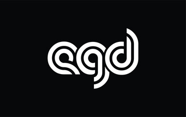 EGD Creative Unique Modern Letter Logo Design. Stylized logo featuring a unique letter design, presenting abstract minimalist aesthetics and modern appeal.
