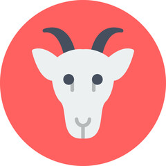 Goat Face icon vector illustration