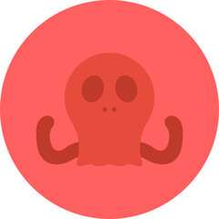 Octopus Face icon vector illustration