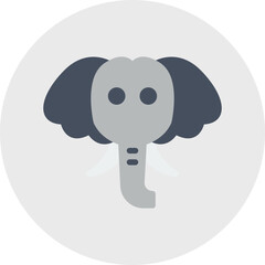 Elephant Face icon vector illustration