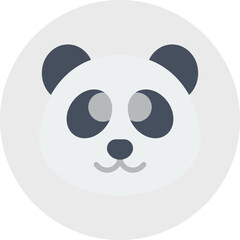 Panda Face icon vector illustration