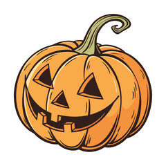 halloween pumpkin isolated on white