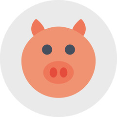 Pig Face icon vector illustration