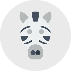 Zebra Face icon vector illustration