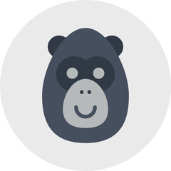 Ape Face icon vector illustration