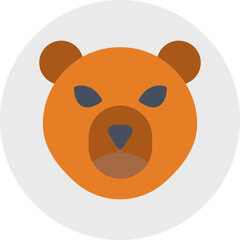 Bear Face icon vector illustration