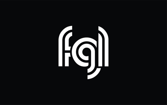 FGL Creative Unique Modern Letter Logo Design. Stylized logo featuring a unique letter design, presenting abstract minimalist aesthetics and modern appeal.