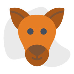 Kangaroo Face icon vector illustration