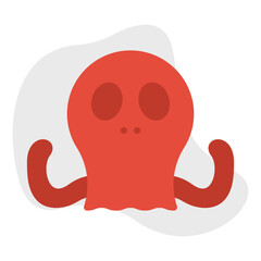 Octopus Face icon vector illustration
