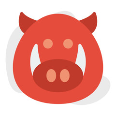 Boar Face icon vector illustration