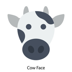 Cow Face icon vector illustration