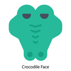 Crocodile Face icon vector illustration