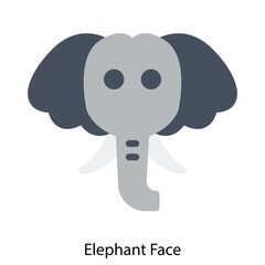 Elephant Face icon vector illustration