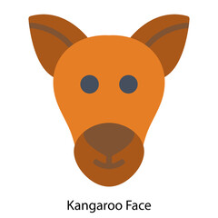 Kangaroo Face icon vector illustration