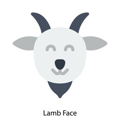 Lamb Face icon vector illustration