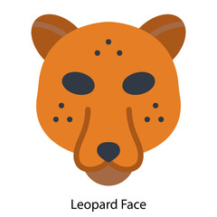 Leopard Face icon vector illustration