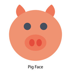 Pig Face icon vector illustration