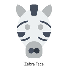 Zebra Face icon vector illustration