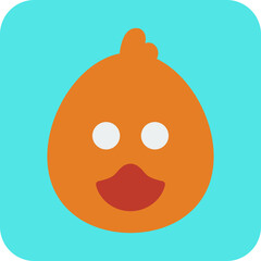 Duck Face icon vector illustration