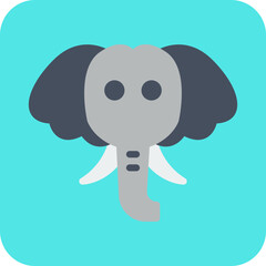 Elephant Face icon vector illustration