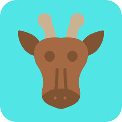Giraffe Face icon vector illustration