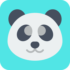 Panda Face icon vector illustration