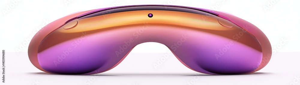 Poster a sleek and shiny ergonomic device with gradient color design