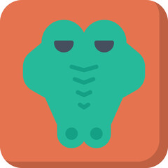 Crocodile Face icon vector illustration
