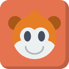 Monkey face icon vector illustration