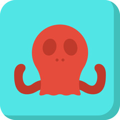 Octopus Face icon vector illustration