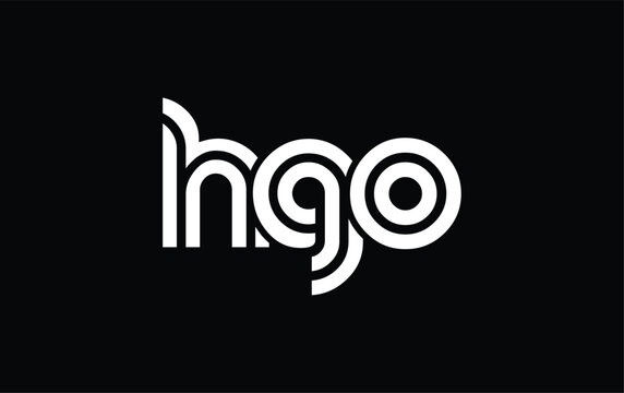 HGO Creative Unique Modern Letter Logo Design. Stylized logo featuring a unique letter design, presenting abstract minimalist aesthetics and modern appeal.