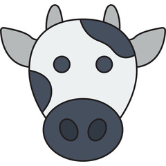 Cow Face icon vector illustration