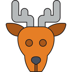 Deer Face icon vector illustration