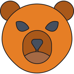 Bear Face icon vector illustration
