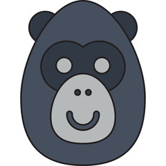 Ape Face icon vector illustration
