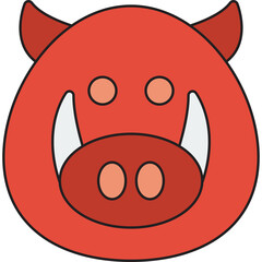 Boar Face icon vector illustration