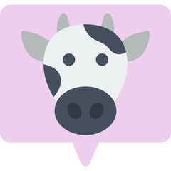 Cow Face icon vector illustration