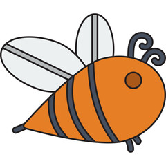 Bee Face icon vector illustration