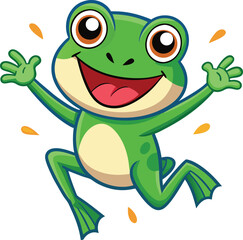 Frog jumping Animated Stickers