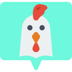 Hen Face icon vector illustration