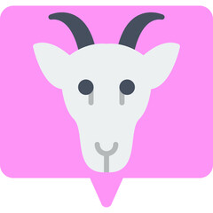 Goat Face icon vector illustration