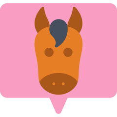 Horse Face icon vector illustration