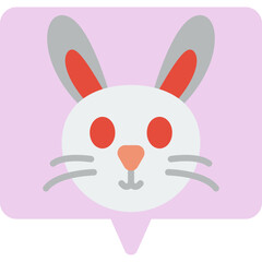 Rabbit Face icon vector illustration