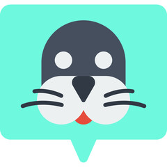 Sea Lion Face icon vector illustration