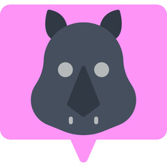 Rhino Face icon vector illustration