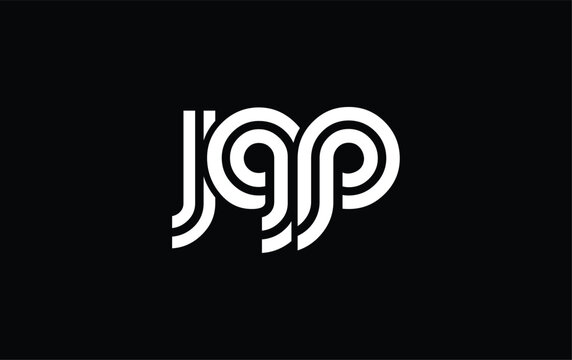 JGP Creative Unique Modern Letter Logo Design. Stylized logo featuring a unique letter design, presenting abstract minimalist aesthetics and modern appeal.