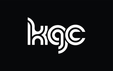 KGC Creative Unique Modern Letter Logo Design. Stylized logo featuring a unique letter design, presenting abstract minimalist aesthetics and modern appeal. © Mahamud