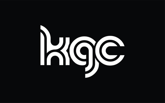 KGC Creative Unique Modern Letter Logo Design. Stylized logo featuring a unique letter design, presenting abstract minimalist aesthetics and modern appeal.