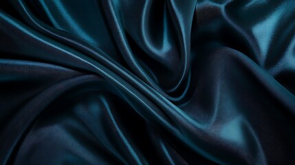 Obraz premium Teal silk fabric folds, texture background, for design inspiration