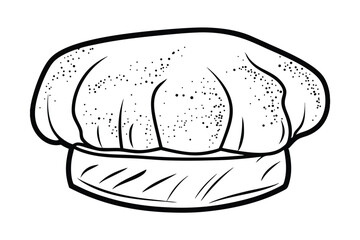 Isolated Chef Hat Vector Illustration In Black And White For Culinary And Kitchen Designs Perfect For Digital Use